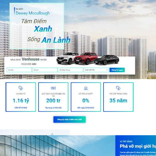 Landing Page Căn Hộ Tâm Điểm Xanh